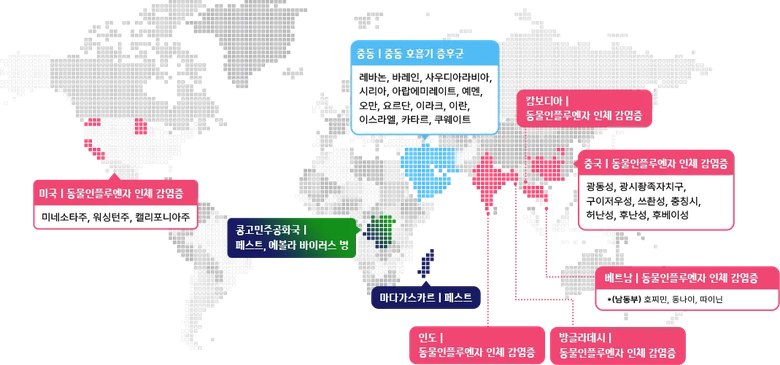 총 21개국 대상 중점검역관리지역