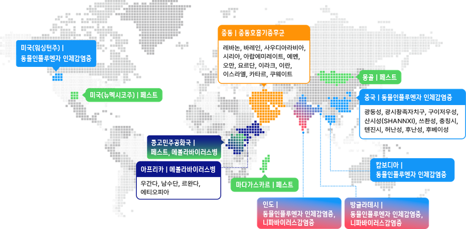 총 21개국 대상 중점검역관리지역