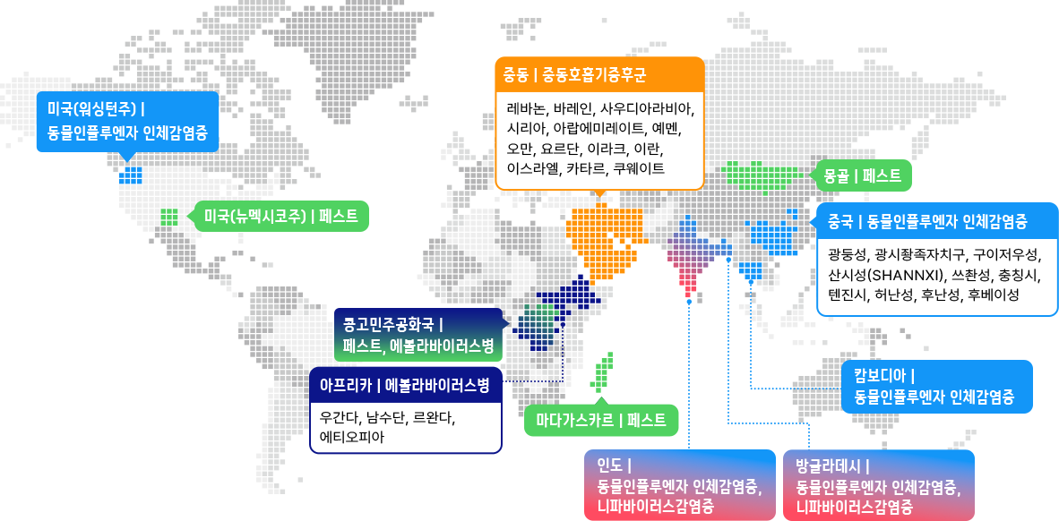 총 21개국 대상 중점검역관리지역